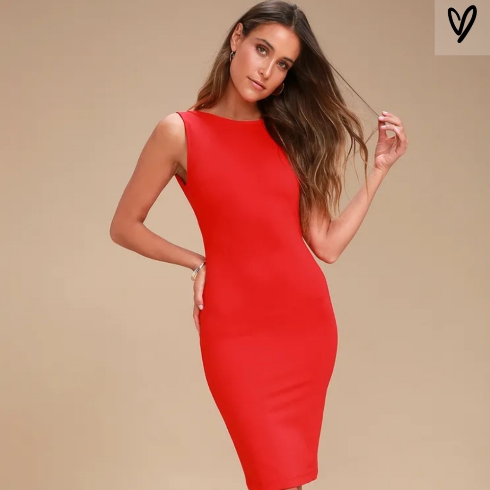 Like A Lady Red Backless Lulus Dress